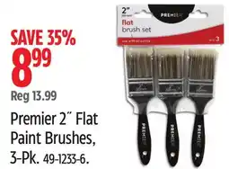 Canadian Tire Premier 2˝ Flat Paint Brushes, 3-Pk offer