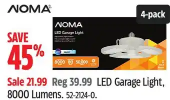 Canadian Tire Noma LED Garage Light, 8000 Lumens offer