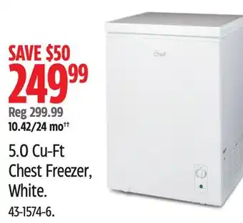 Canadian Tire Master Chef 5.0 Cu-Ft Chest Freezer offer