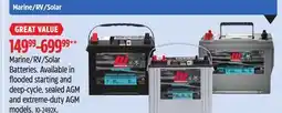 Canadian Tire Motomaster Marine/RV/Solar Batteries offer