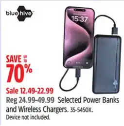 Canadian Tire Bluehive Selected Power Banks and Wireless Charger offer