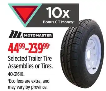 Canadian Tire Motomaster Selected Trailer Tire Assemblies or Tires offer