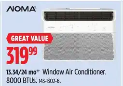 Canadian Tire Noma Window Air Conditioner. 8000 BTUs offer