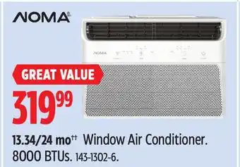 Canadian Tire Noma Window Air Conditioner. 8000 BTUs offer