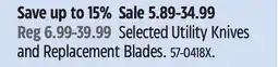 Canadian Tire Olfa Selected Utility Knives and Replacement Blades offer