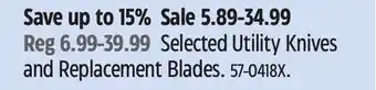 Canadian Tire Olfa Selected Utility Knives and Replacement Blades offer