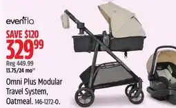 Canadian Tire Evenflo Omni Plus Modular Travel System, Oatmeal offer