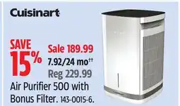Canadian Tire Air Purifier 500 with Bonus Filter offer