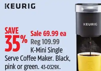 Canadian Tire K-Mini Single Serve Coffee Maker offer