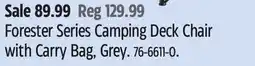 Canadian Tire Coleman Forester Series Camping Deck Chair with Carry Bag, Grey offer