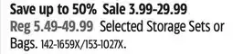 Canadian Tire Anchor Hocking Selected Storage Sets or Bags offer