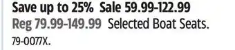 Canadian Tire Leopard Selected Boat Seats offer