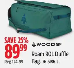 Canadian Tire Woods Roam 90L Duffle Bag offer