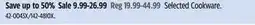 Canadian Tire T-Fal Selected Cookware offer