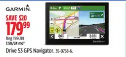 Canadian Tire Garmin Drive 53 GPS Navigator offer
