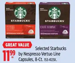 Canadian Tire Selected Starbucks by Nespresso Vertuo Line Capsules, 8-Ct offer