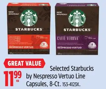 Canadian Tire Selected Starbucks by Nespresso Vertuo Line Capsules, 8-Ct offer
