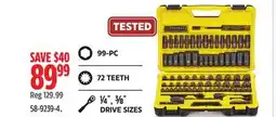 Canadian Tire Stanley Black Chrome Socket Sets offer