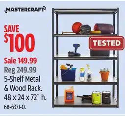 Canadian Tire Mastercraft 5-Shelf Metal & Wood Rack offer