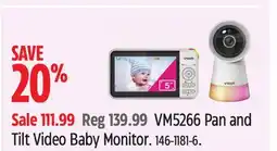 Canadian Tire Vtech VM5266 Pan and Tilt Video Baby Monitor offer