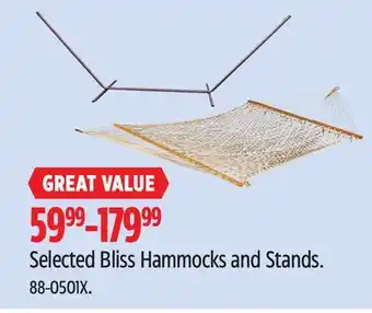 Canadian Tire Bliss Selected Bliss Hammocks and Stands offer