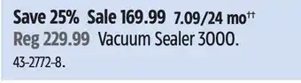 Canadian Tire Vacuum Sealer 3000 offer