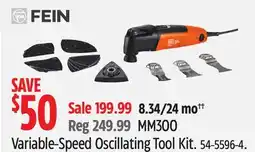 Canadian Tire FEIN Variable-Speed Oscillating Tool Kit offer