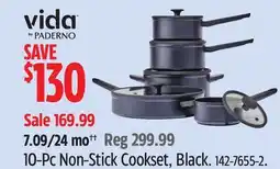 Canadian Tire VIDA-BY-PADERNO 10-Pc Non-Stick Cookset, Black offer
