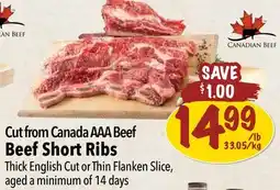 Farm Boy Cut from Canada AAA Beef Beef Short Ribs offer