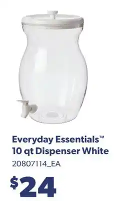 Real Canadian Superstore EVERYDAY ESSENTIALS 10 QT DISPENSER WHITE offer