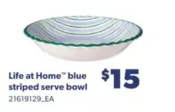 Real Canadian Superstore LIFE AT HOME BLUE STRIPED SERVE BOWL offer