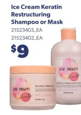 Real Canadian Superstore ICE CREAM KERATIN RESTRUCTURING SHAMPOO OR MASK offer