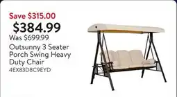 Walmart Outsunny 3 Seater Porch Swing Heavy Duty Chair offer