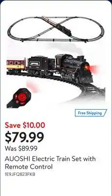 Walmart AUOSHI Electric Train Set with Remote Control offer