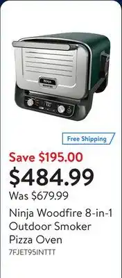 Walmart Ninja Woodfire 8-in-1 Outdoor Smoker Pizza Oven offer