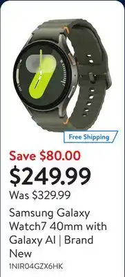 Walmart Samsung Galaxy Watch7 40mm with Galaxy AI | Brand New offer