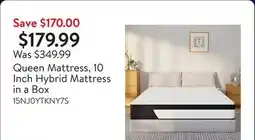 Walmart Queen Mattress, 10 Inch Hybrid Mattress in a Box offer
