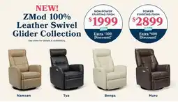 La Z Boy ZMod 100% Leather Swivel Glider Collection offer