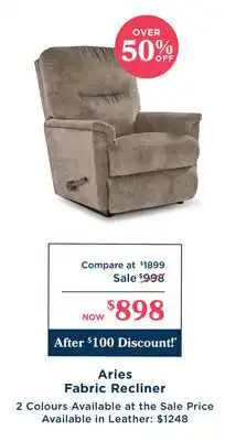 La Z Boy Aries Fabric Recliner offer