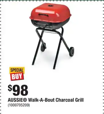 Home Depot AUSSIE Walk-A-Bout Charcoal Grill offer