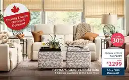 La Z Boy Hawthorn Fabric Reclining Sofa offer