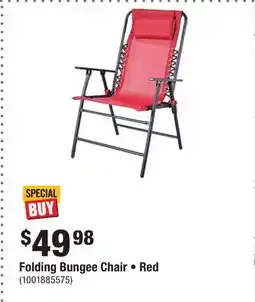 Home Depot Folding Bungee Chair • Red offer