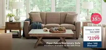 La Z Boy Piper Fabric Stationary Sofa offer