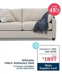 La Z Boy Wilmette Fabric Stationary Sofa offer