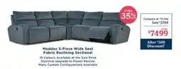 La Z Boy Maddox 5-Piece Wide Seat Fabric Reclining Sectional offer