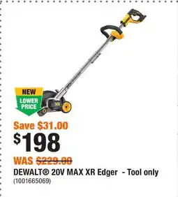Home Depot DEWALT 20V MAX XR Edger - Tool only offer