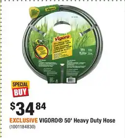 Home Depot EXCLUSIVE VIGORO 50' Heavy Duty Hose offer