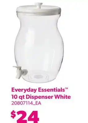 Loblaws EVERYDAY ESSENTIALS 10 QT DISPENSER WHITE offer