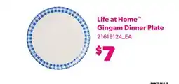 Loblaws LIFE AT HOME GINGAM DINNER PLATE offer