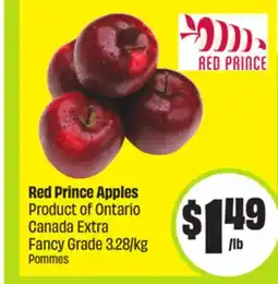 FreshCo Red Prince Apples Product of Ontario Canada Extra Fancy Grade offer